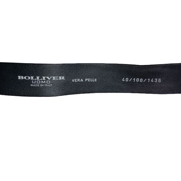 VERRA PELLE, Bolliver Uomo Italy, Diamond Pattern Leather Belt, Men's Size 40 - Picture 2 of 4